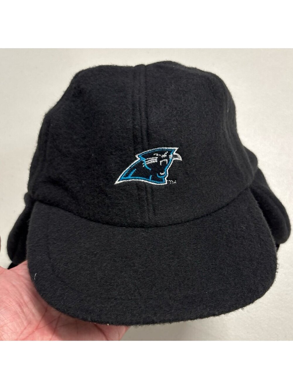 Vintage 90s Carolina Panthers NWT Boys Trapper Hat 4-7 NFL Aquarius Earflap